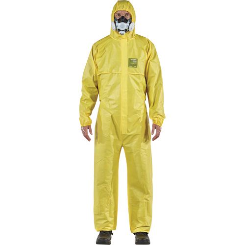 Combinaison AlphaTec 2300 STANDARD &agrave; coutures bord&eacute;es, mod&egrave;le 147, Petit, Jaune, Enduit de poly&eacute;thyl&egrave;ne/Polypropyl&egrave;ne Toolneeds Inc.