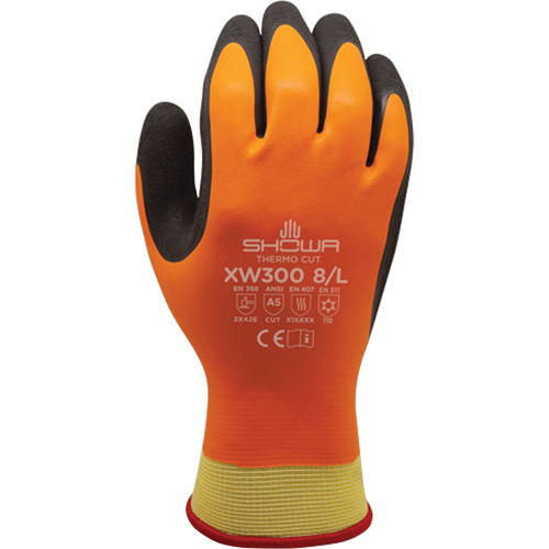 Gants r&eacute;sistants &agrave; la coupe et au froid XW300 , 7/Moyen, R&ecirc;vetement Latex de caoutchouc, Enveloppe en Kevlar Toolneeds Inc.