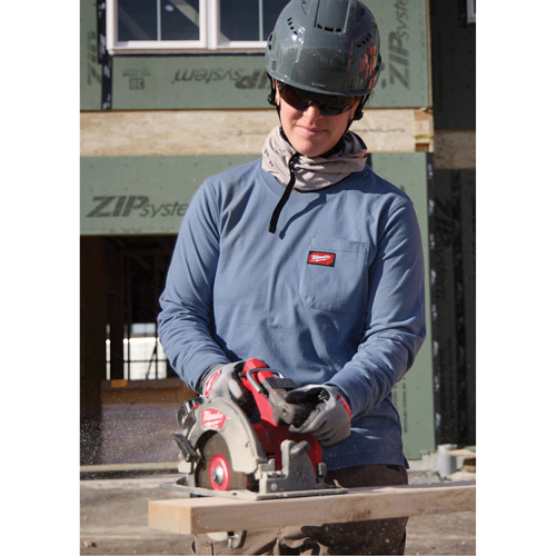 GRIDIRON Long Sleeve Pocket T-Shirt, Women's, X-Small, Grey Toolneeds Inc.