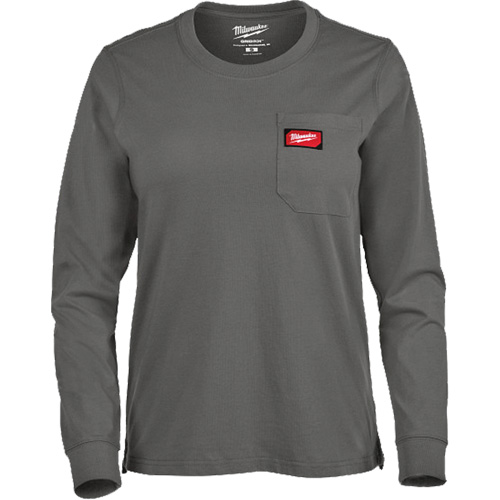 GRIDIRON Long Sleeve Pocket T-Shirt, Women's, X-Small, Grey Toolneeds Inc.