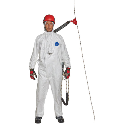 Harness-Compatible Disposable Coverall, Medium, White, Tyvek&reg; 500 Toolneeds Inc.