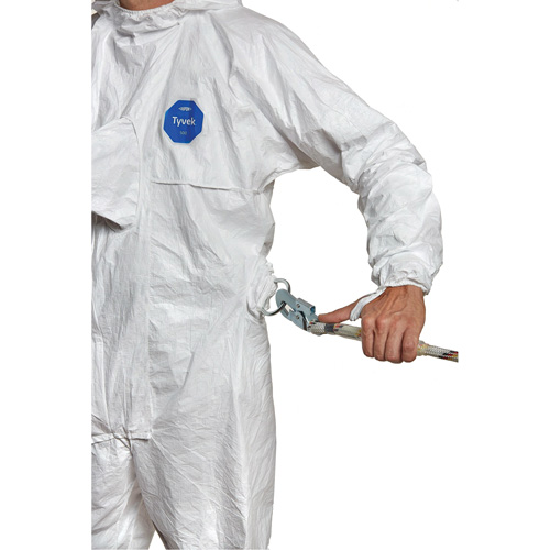 Harness-Compatible Disposable Coverall, Medium, White, Tyvek&reg; 500 Toolneeds Inc.