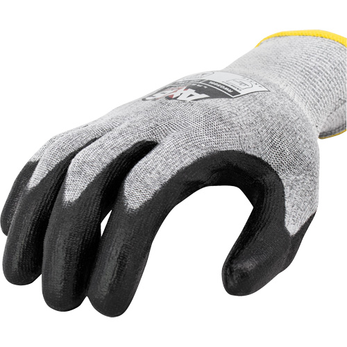Gants de travail r&eacute;sistants &agrave; la coupe, compatibles avec &eacute;crans tactiles RWG566 AXIS, Taille 2T-Grand, Calibre 18, Rev&ecirc;tement Polyur&eacute;thane, Enveloppe en Acier inoxydable/PEHP, ASTM ANSI niveau A5/EN 388 niveau E Toolneeds Inc.