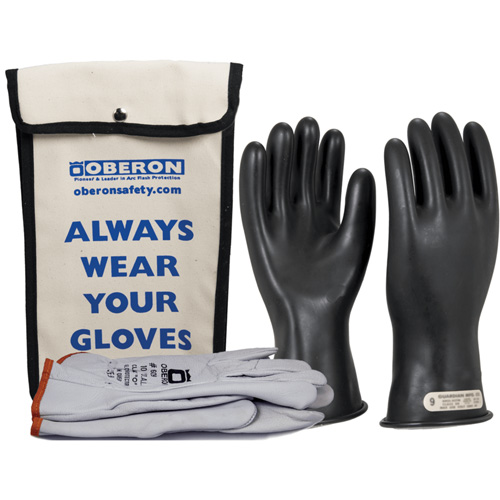 Ensemble de gants en caoutchouc pour l'&eacute;lectricit&eacute; de classe 00, 8, 11" lo, 20 cal/cm², NFPA 70E Toolneeds Inc.