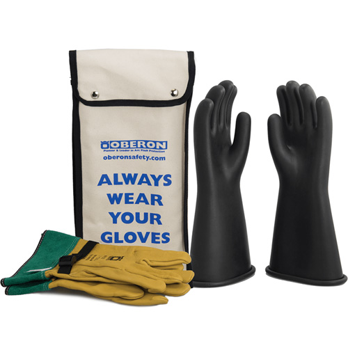 Ensemble de gants en caoutchouc pour l'&eacute;lectricit&eacute; de classe 1, 8, 14" lo, 37 cal/cm², NFPA 70E Toolneeds Inc.