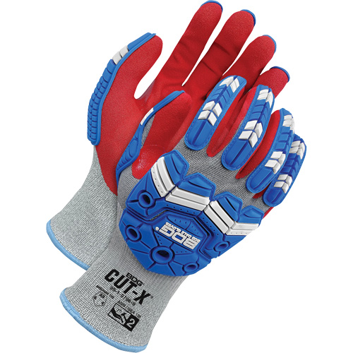 Cut-X&reg; Cut-Resistant Touchscreen Impact Gloves, 7, Foam Nitrile Palm, Elastic Cuff Toolneeds Inc.