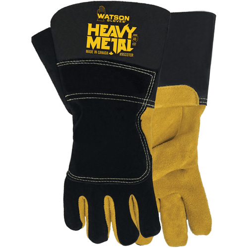Gants de soudage d'hiver Black Velvet Heavy Metal, Taille Petit, Enveloppe en Cuir d'&eacute;lan refendu, ASTM ANSI niveau A5 Toolneeds Inc.