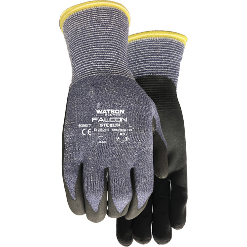 Gants r&eacute;sistant &agrave; la coupe Stealth Falcon 367, Taille Petit, Calibre 15, Rev&ecirc;tement Mousse de nitrile, Enveloppe en Fibre de verre/PEHP/Nylon/Spandex, ASTM ANSI niveau A3/EN 388 niveau C Toolneeds Inc.