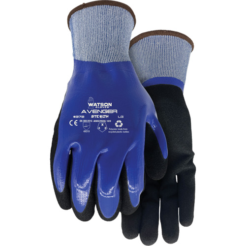 372 Stealth Avenger Gloves, Small, Nitrile Coating, 15 Gauge, RPET Shell Toolneeds Inc.