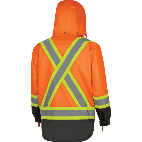 5056 Pioneer&reg; Yukon 7-in-1 Waterproof Winter Safety Parka, Polyester, Black/High Visibility Orange, X-Small Toolneeds Inc.