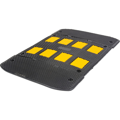 Speed Hump with End Caps, Rubber, 3' L x 40" W x 2" H Toolneeds Inc.