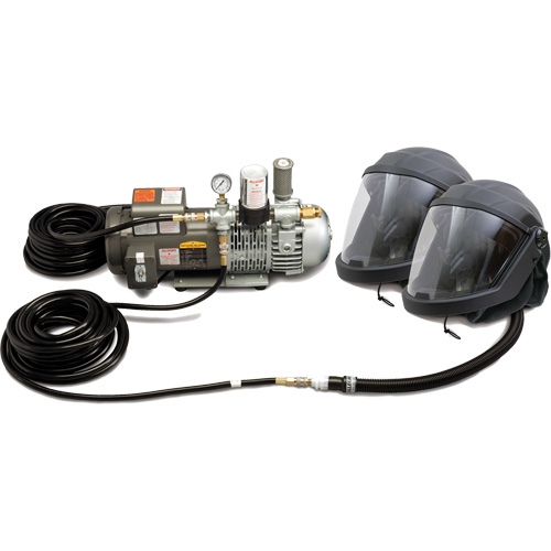 2-Worker DEFENDER Supplied Air Shield & Helmet System Toolneeds Inc.