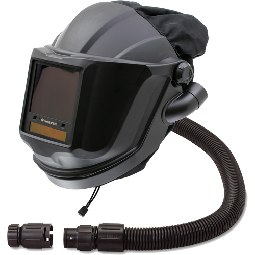 Masque respiratoire &agrave; adduction d'air et masque de soudage &agrave; visi&egrave;re relevable avec lentille ADF et valve de contr&ocirc;le MAXSHIELD, Universel, Pi&egrave;ce faciale Toolneeds Inc.