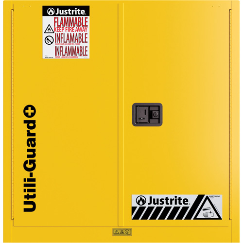 Utili-Guard+ Flammable Safety Cabinet, 30 gal., 1 Door, 43" W x 44" H x 22" D Toolneeds Inc.