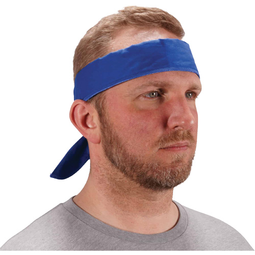 Chill-Its 6702 Cooling Headband with Embedded Polymers & Tie Closure, Blue Toolneeds Inc.