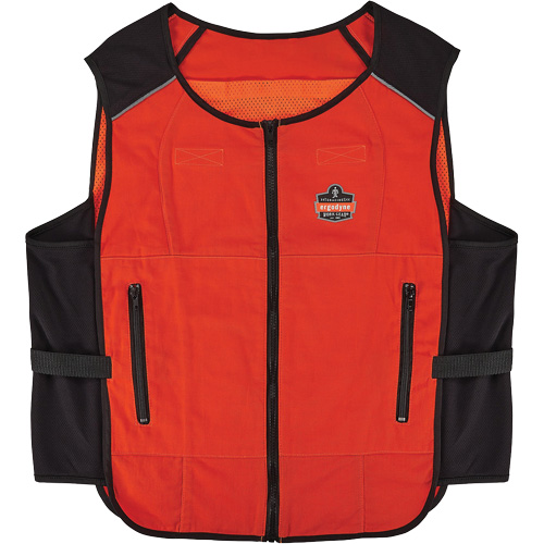 Veste de refroidissement &agrave; changement de phase l&eacute;g&egrave;re avec sachets de recharge Chill-Its 6260, Grand/T-Grand, Orange Toolneeds Inc.