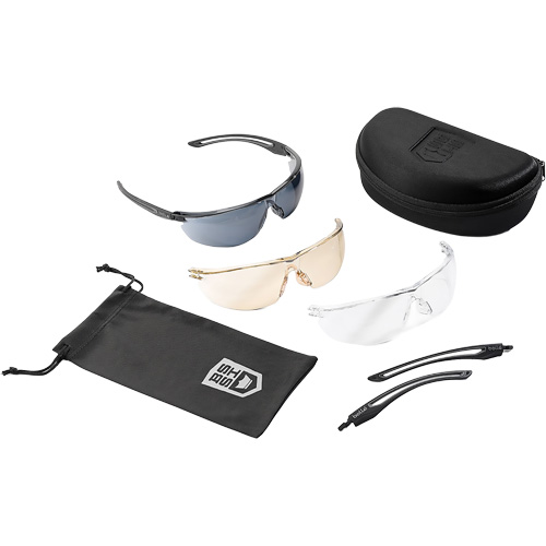 Gunfire 2.0 Ballistic Protection Safety Glasses Kit, Clear/Copper/Smoke Lens, Anti-Fog/Anti-Scratch, ANSI Z87+ Toolneeds Inc.