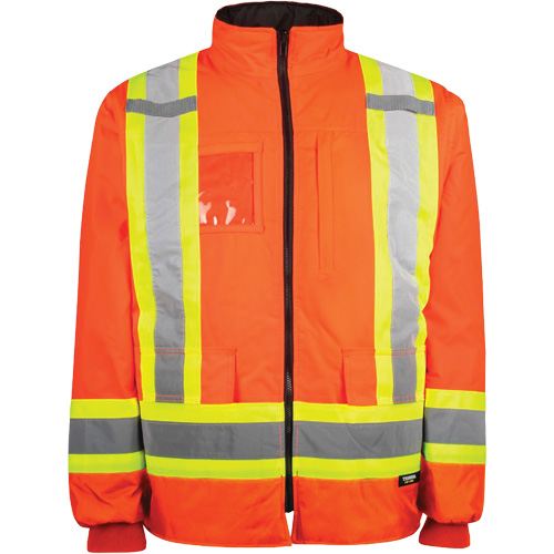 High-Visibility 7-in-1 Jacket, Polyester, High Visibility Orange, Large Toolneeds Inc.