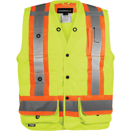 Veste haute visibilit&eacute; pour arpenteur, Orange haute visibilit&eacute;, T-Grand, Polyester Toolneeds Inc.