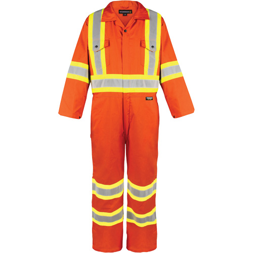 High-Visibility Unlined Coveralls, Small, High Visibility Orange Toolneeds Inc.