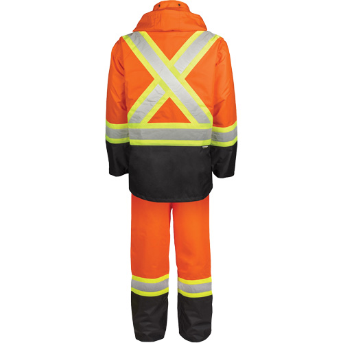 Ensemble de pluie haute visibilit&eacute; en tissu 150 deniers, Polyester, 3T-Grand, Orange haute visibilit&eacute; Toolneeds Inc.