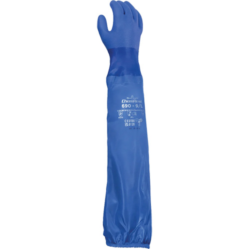 Gants r&eacute;sistants aux produits chimiques 690, Taille T-Grand/10, 26" lo, Coton/PVC Toolneeds Inc.