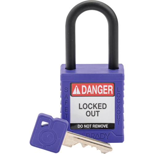 Velocity Safety Lockout Padlock, Safety Padlock, Keyed Different, Nylon, 1-1/2" Width Toolneeds Inc.