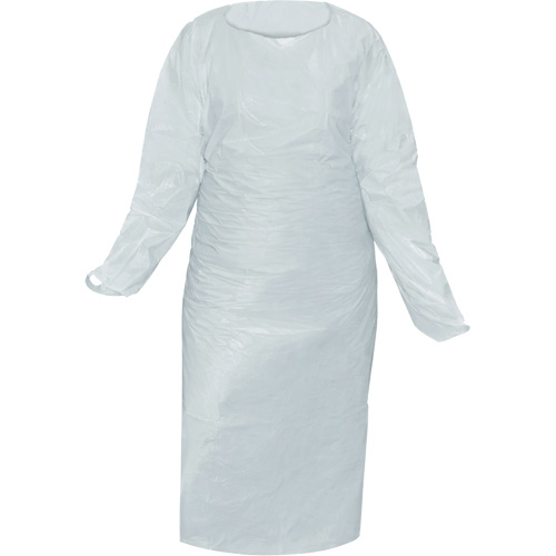 CoverMe Gown with Thumbholes, One Size, White, Polyethylene Toolneeds Inc.