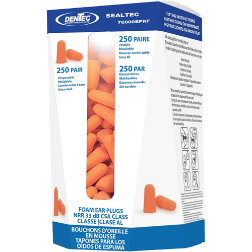 Recharge de bouchons d'oreilles jetables SEALTEC33, Vrac - Contenant Toolneeds Inc.