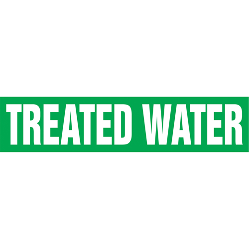 "Tower Water Return" Pipe Markers, Self-Adhesive, 4" H x 24" W, White on Green Toolneeds Inc.