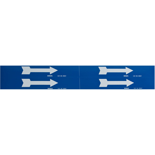 Marqueurs de tuyau avec fl&egrave;ches, Autocollant, 1-1/8" h x 7" la, Blanc/bleu Toolneeds Inc.