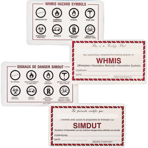 Cartes de portefeuille SIMDUT Toolneeds Inc.