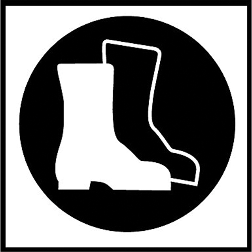 Right to Know Pictogram Labels -Boots, Vinyl, Sheet, 5/8" L x 3/4" W Toolneeds Inc.