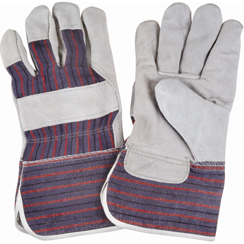 Rugged Fitters Gloves, Large, Split Cowhide Palm, Cotton Inner Lining Toolneeds Inc.