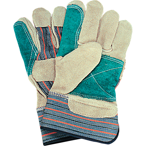 Double-Palm Fitters Gloves, Large, Split Cowhide Palm, Cotton Inner Lining Toolneeds Inc.