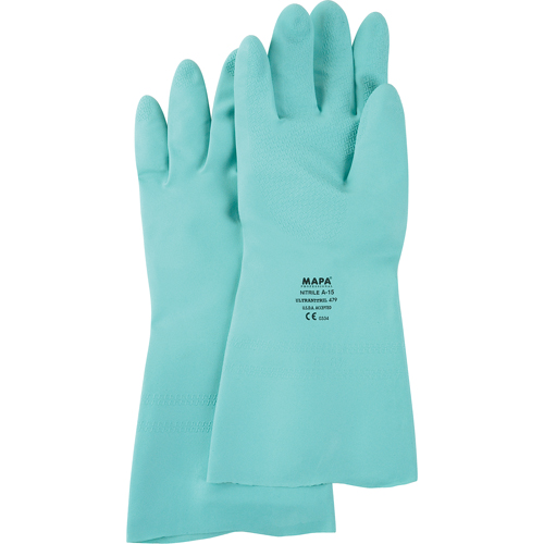 StanSolv&reg; Z-Pattern Grip Gloves, Size Small/7, 13" L, Nitrile, 11-mil Toolneeds Inc.