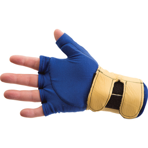 Fingerless Glove Liner with Wrist Restrainer, Size X-Small, Poly-Cotton Palm Toolneeds Inc.