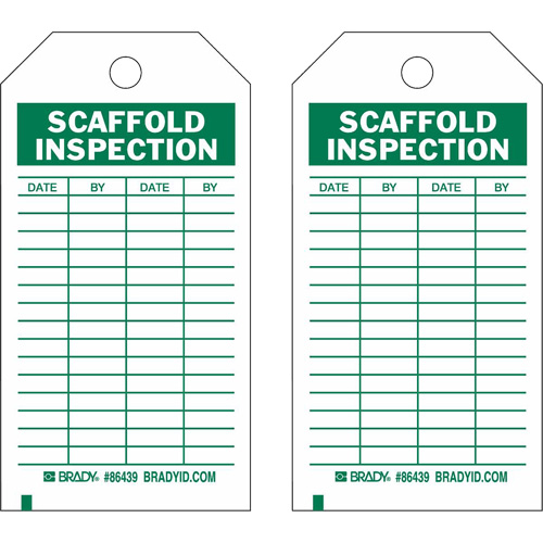 &eacute;tiquettes de rapport d'inspection, Polyester, 4" la x 7" h, Anglais Toolneeds Inc.