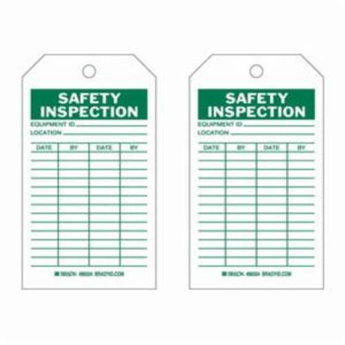 &eacute;tiquettes d'inspection de s&eacute;curit&eacute;, Polyester, 4" la x 7" h, Anglais Toolneeds Inc.