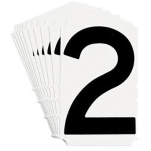 Quick-Align&reg; Individual Gothic Number and Letter Labels, 2, 4" H, Black Toolneeds Inc.