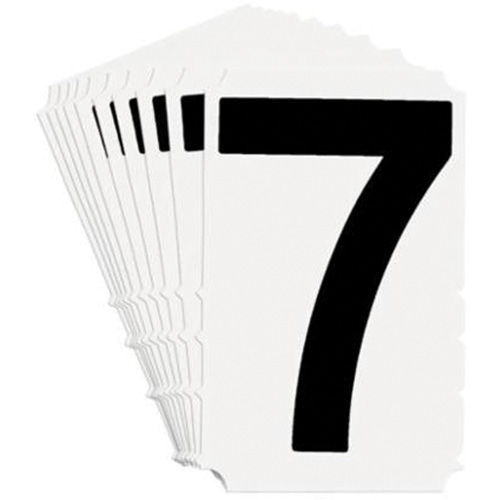 Quick-Align&reg; Individual Gothic Number & Letter Labels, 7, 4" H, Black on White Toolneeds Inc.