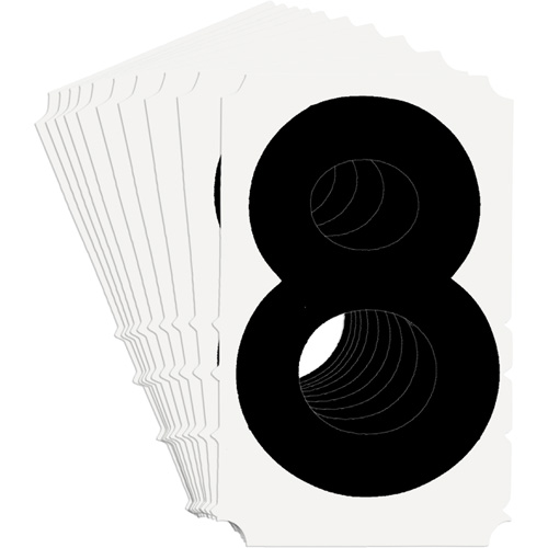 Quick-Align&reg; Individual Gothic Number and Letter Labels, 8, 4" H, Black Toolneeds Inc.