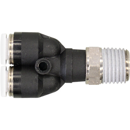 Topfit Male Threaded Y-Connector Fitting, 3/8" Dia, Polymer Toolneeds Inc.