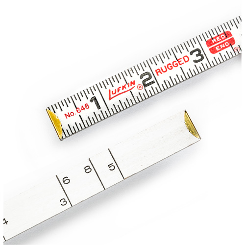 Red End&reg; Masonry Rule, 6' L, Wood, 1/16" Graduations Toolneeds Inc.