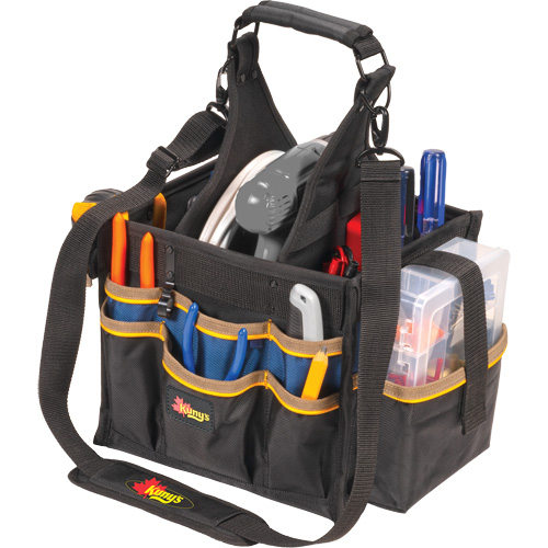 Grands porte-outils pour &eacute;lectriciens et travaux de maintenance, Polyester, 23 pochettes, Noir Toolneeds Inc.