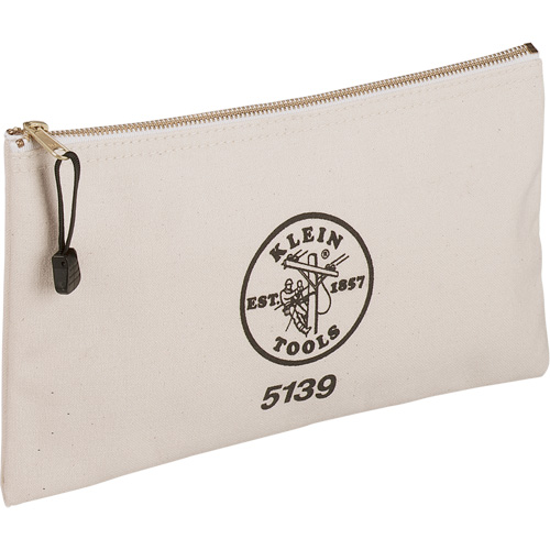 Pochette pour outils avec fermeture &agrave; glissi&egrave;re, Toile, 1 pochettes, Beige Toolneeds Inc.