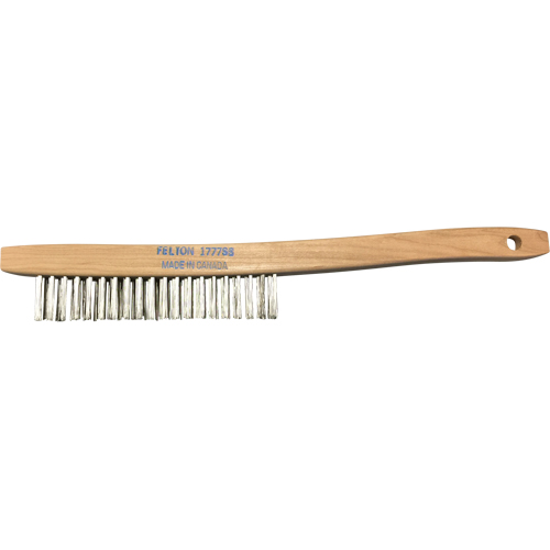 Brosses de nettoyage &agrave; manche recourb&eacute;, Acier inoxydable, 3 x 19 rangs de fils, Longueur 14" Toolneeds Inc.