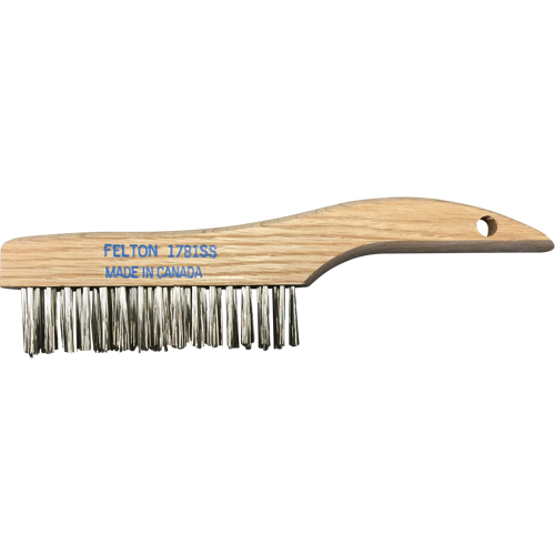 Brosses de nettoyage &agrave; manche en patin, Acier inoxydable, 4 x 16 rangs de fils, Longueur 10" Toolneeds Inc.