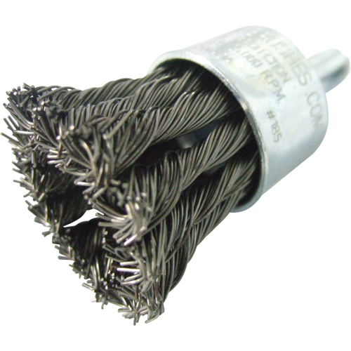 Brosses mont&eacute;es &agrave; fils nou&eacute;s, 1" dia., dia. Des fils 0,020", Tige 1/4" Toolneeds Inc.