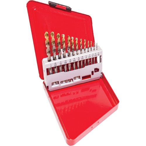 Jeu de forets courts, 13 morceaux, Acier rapide Toolneeds Inc.